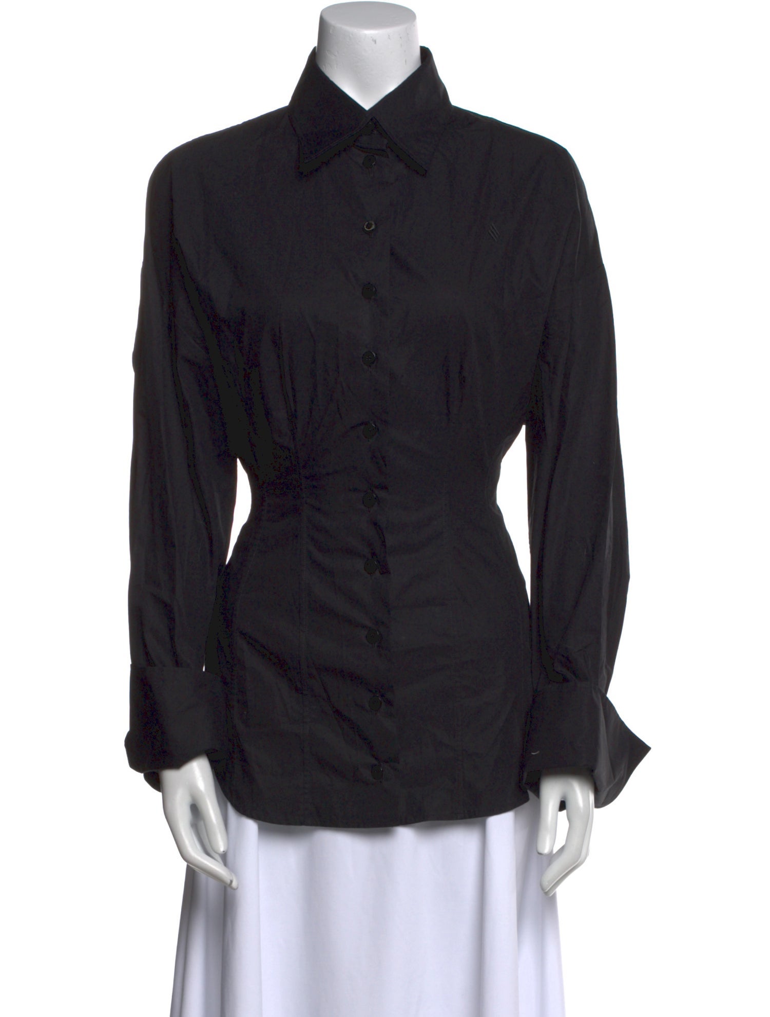 Attico Long Sleeve Button-Up Top