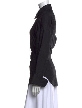 Attico Long Sleeve Button-Up Top