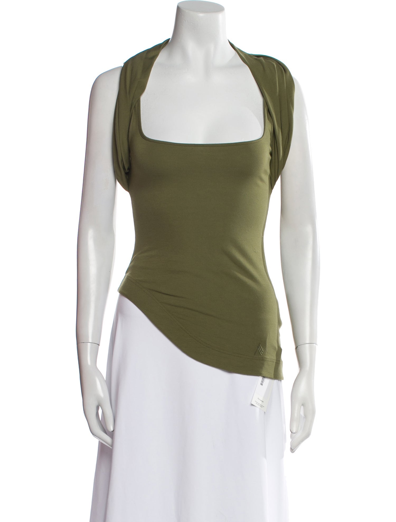 Attico Square Neckline Sleeveless Top