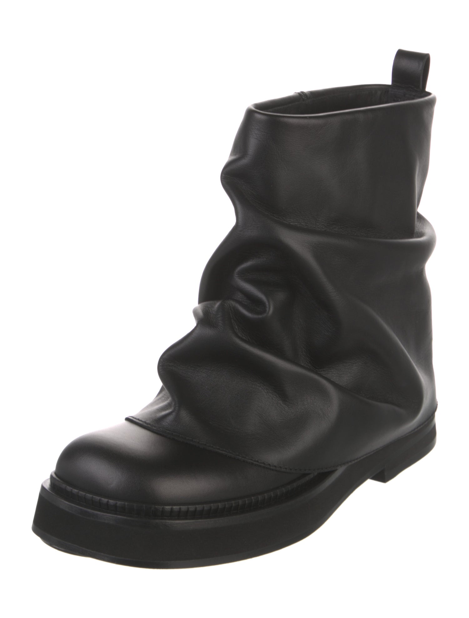 Attico Leather Combat Boots