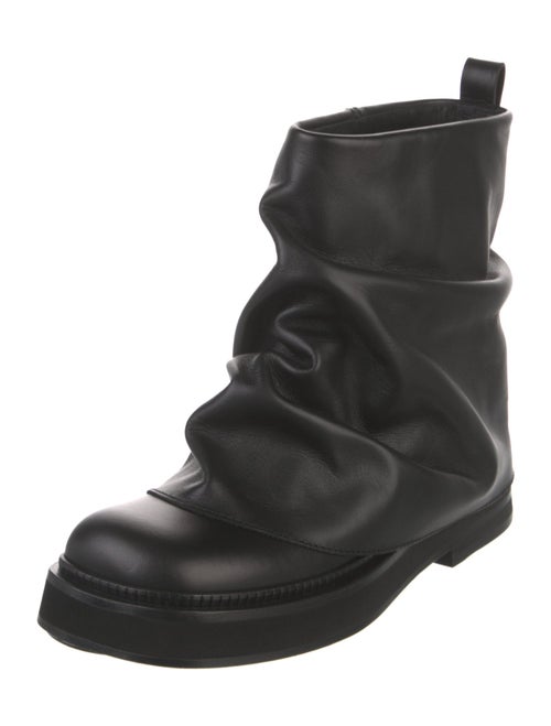 Attico Leather Combat Boots