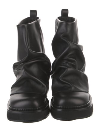 Attico Leather Combat Boots