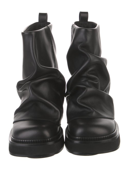 Attico Leather Combat Boots