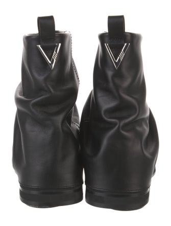 Attico Leather Combat Boots