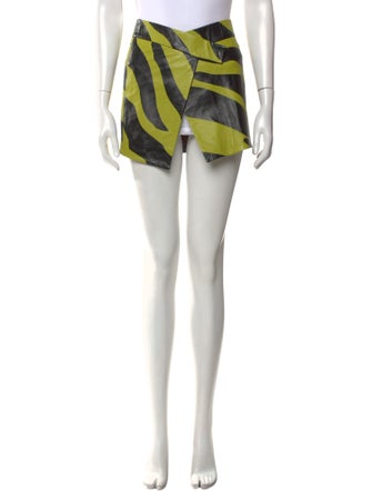 Attico Animal Print Mini Skirt