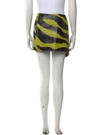 Attico Animal Print Mini Skirt