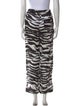 Attico Animal Print Wide Leg Pants