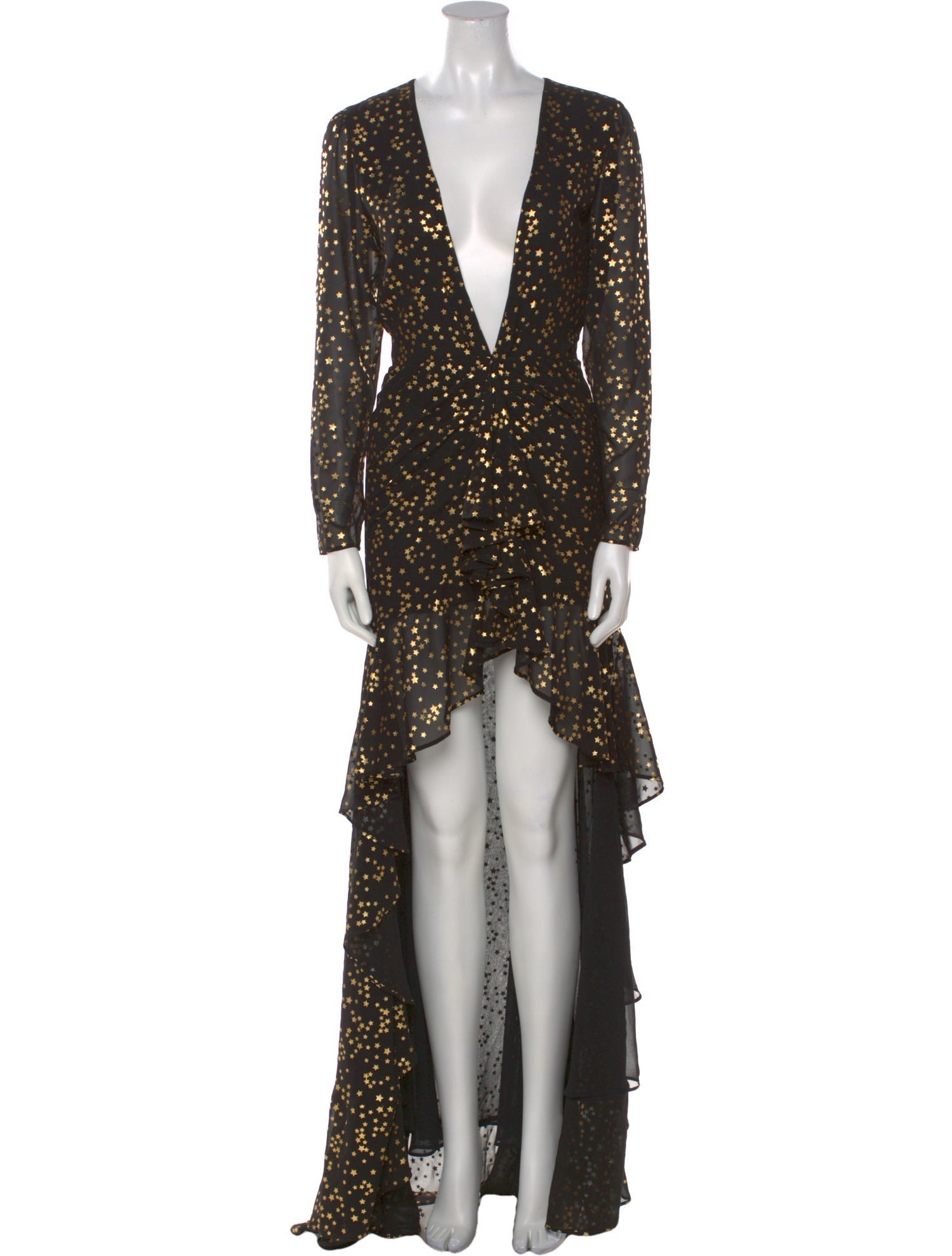 Attico Printed Long Dress