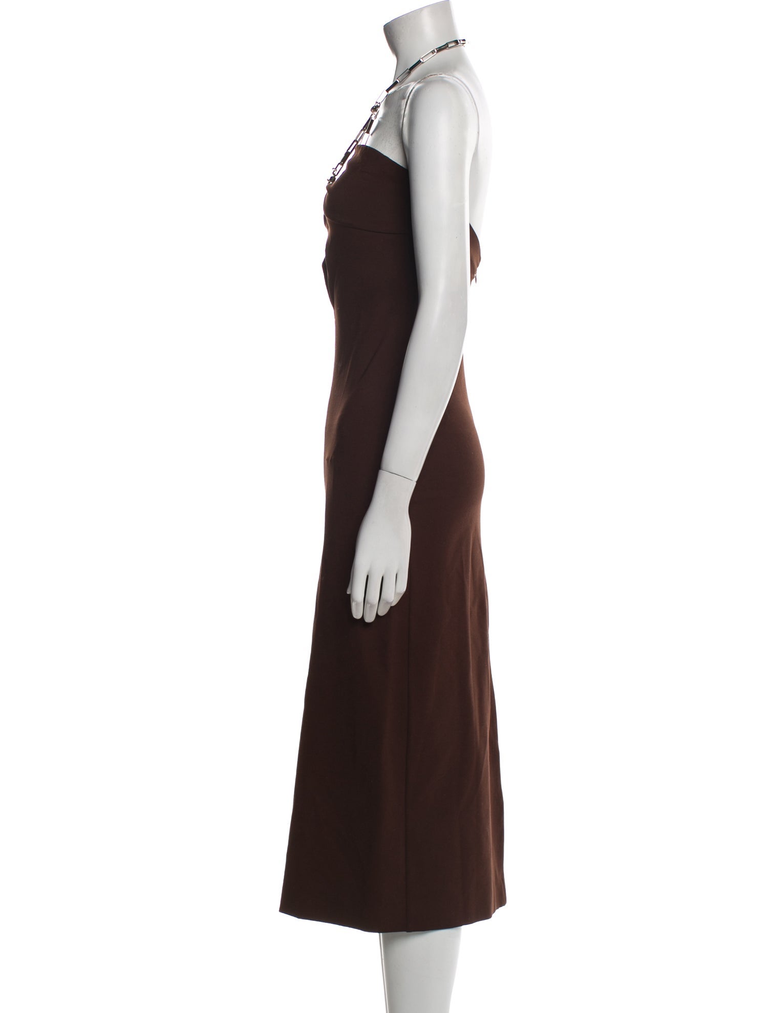 Attico Halterneck Long Dress