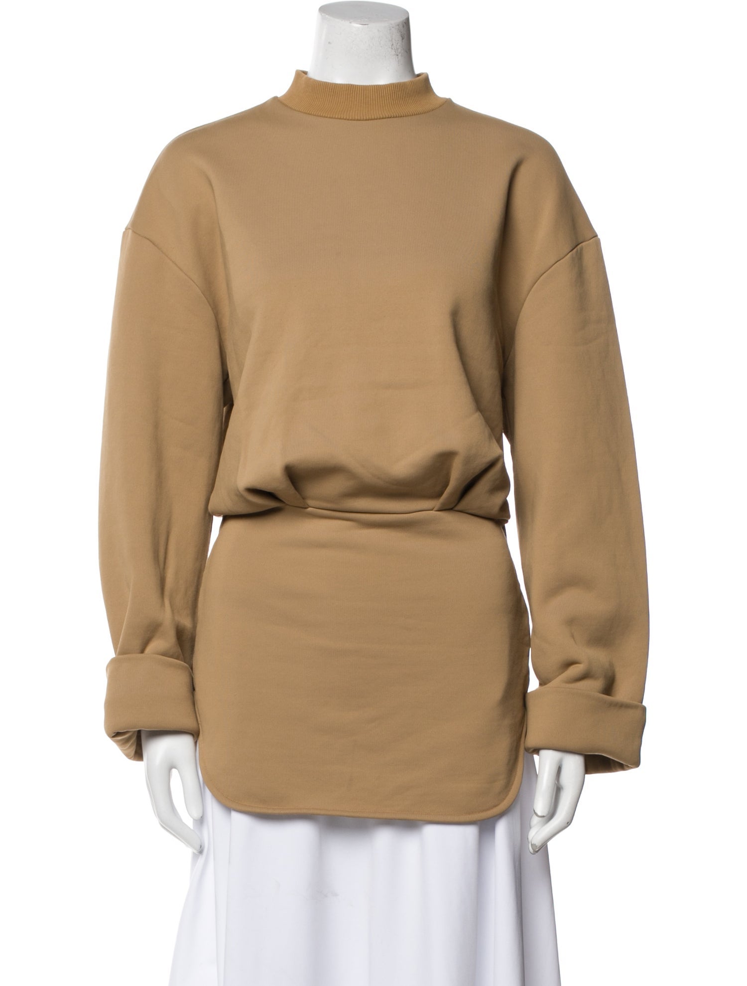 Attico Mock Neck Long Sleeve Sweatshirt