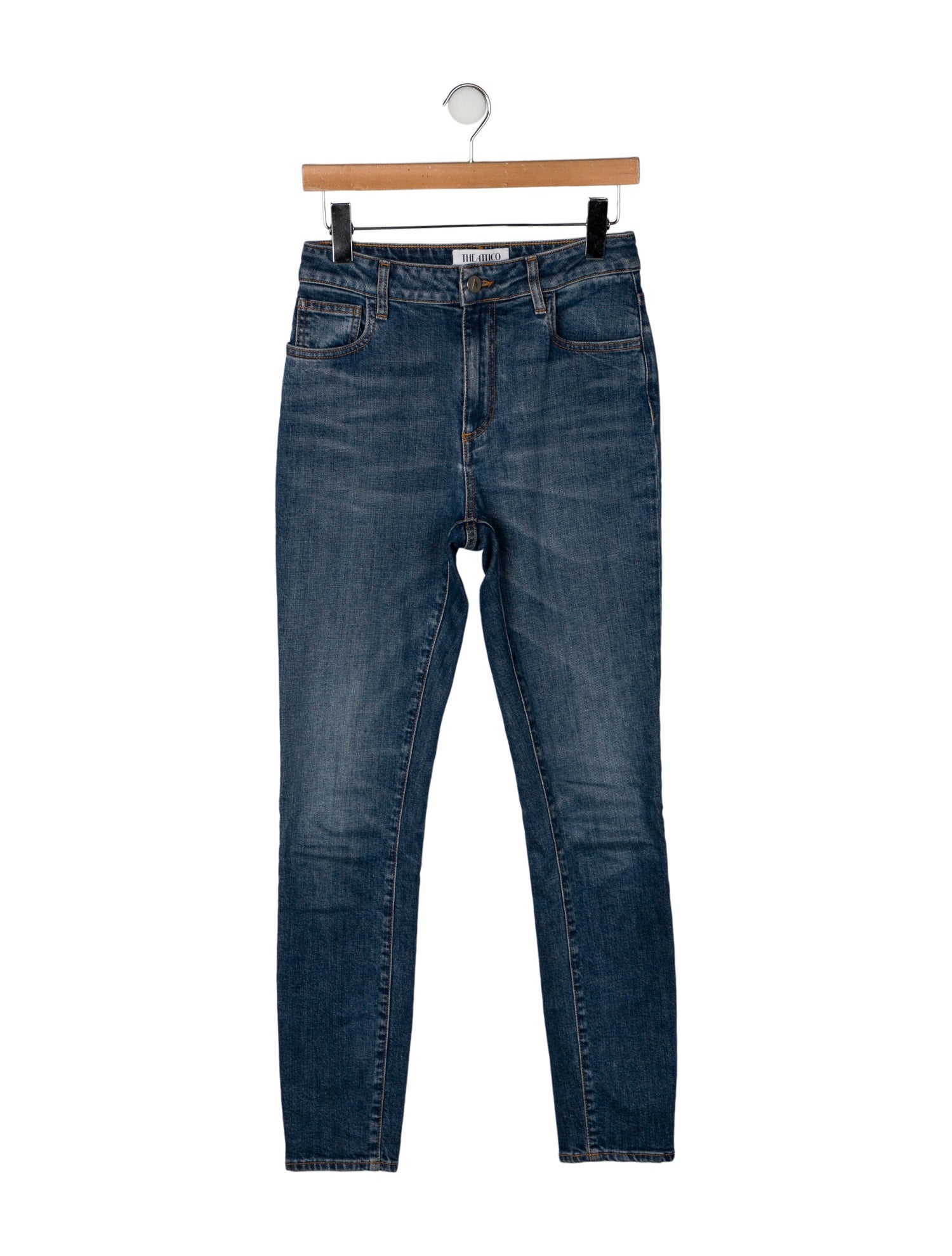 Attico Mid-Rise Skinny Leg Jeans