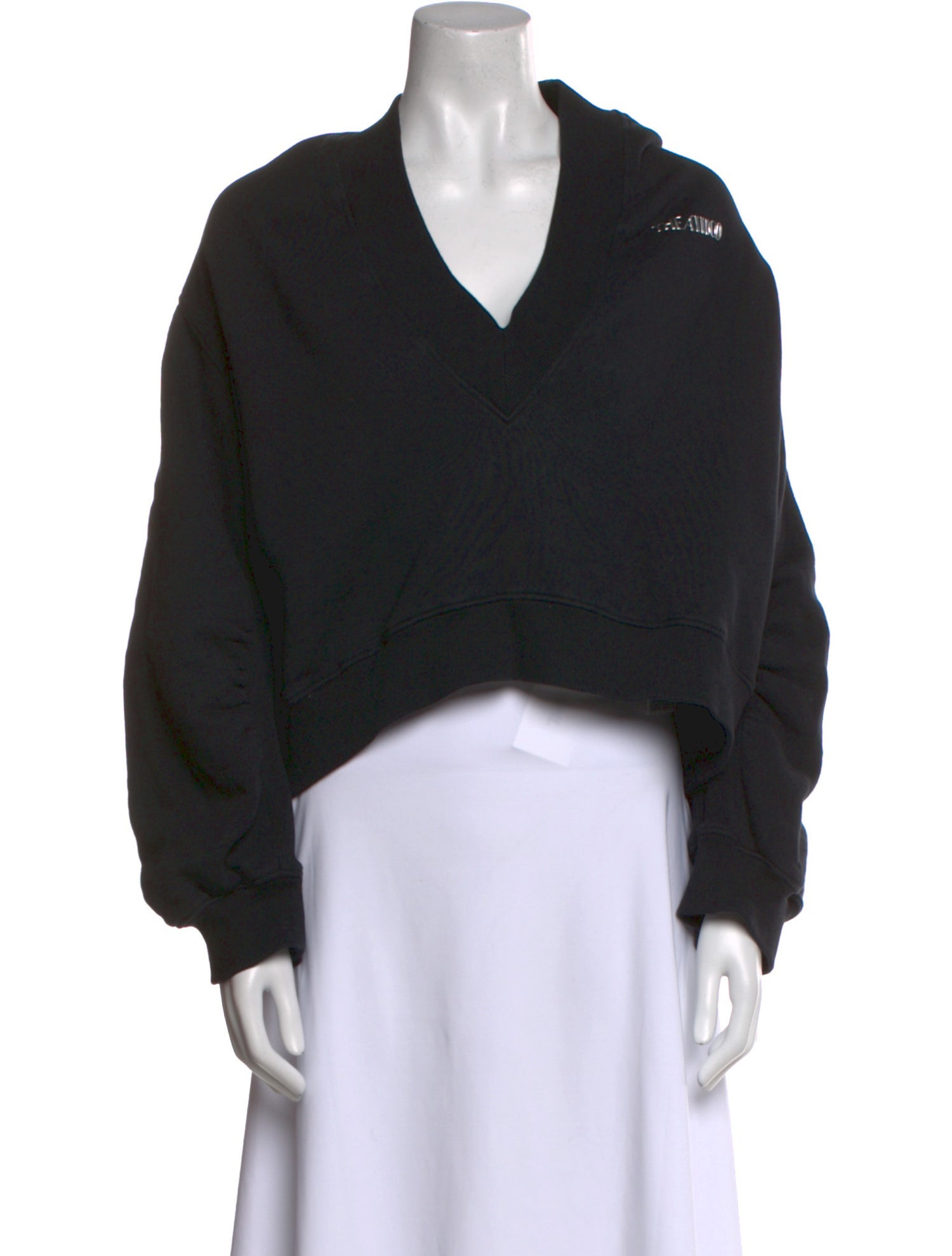 Attico V-Neck Long Sleeve Sweatshirt