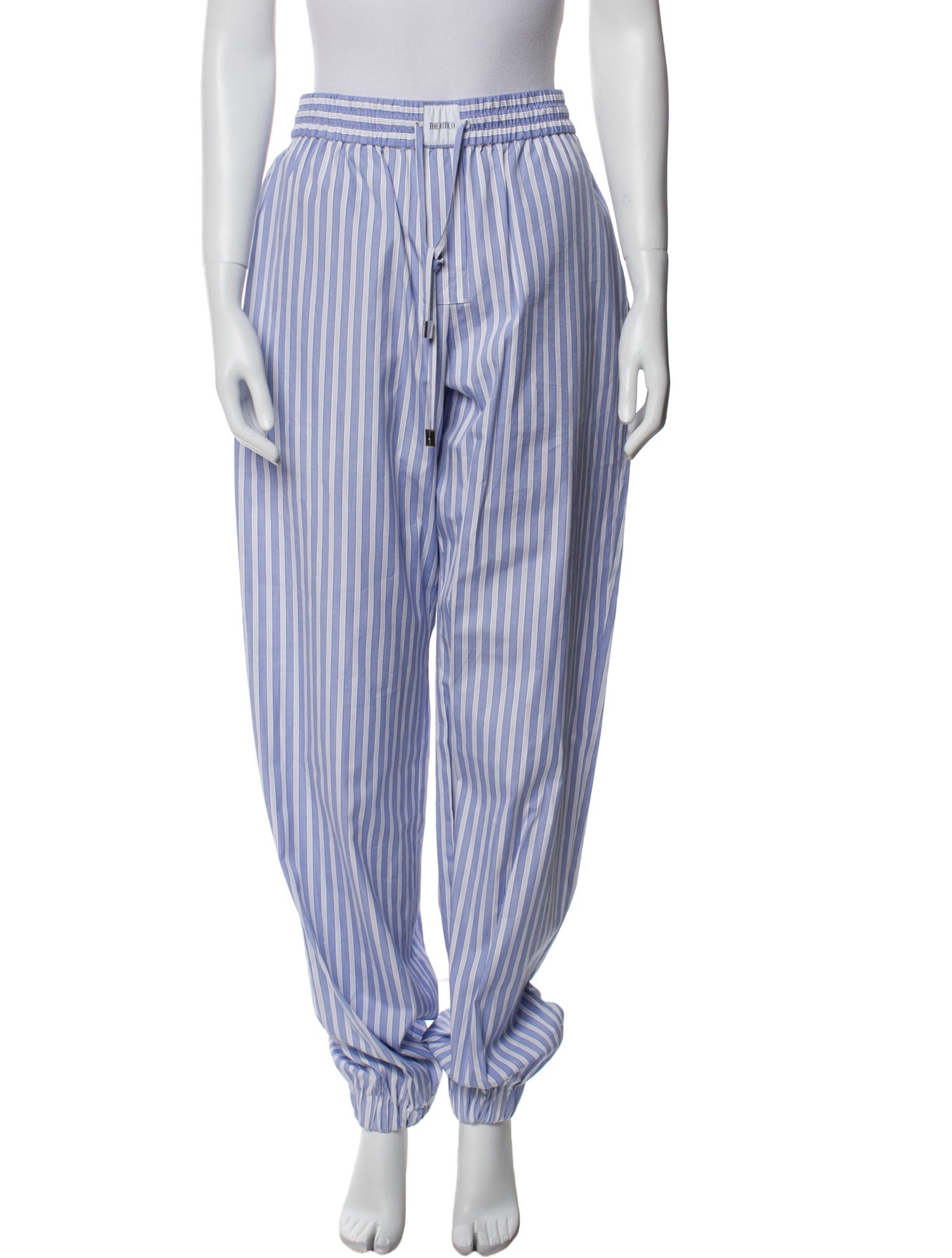 Attico Striped Skinny Leg Pants