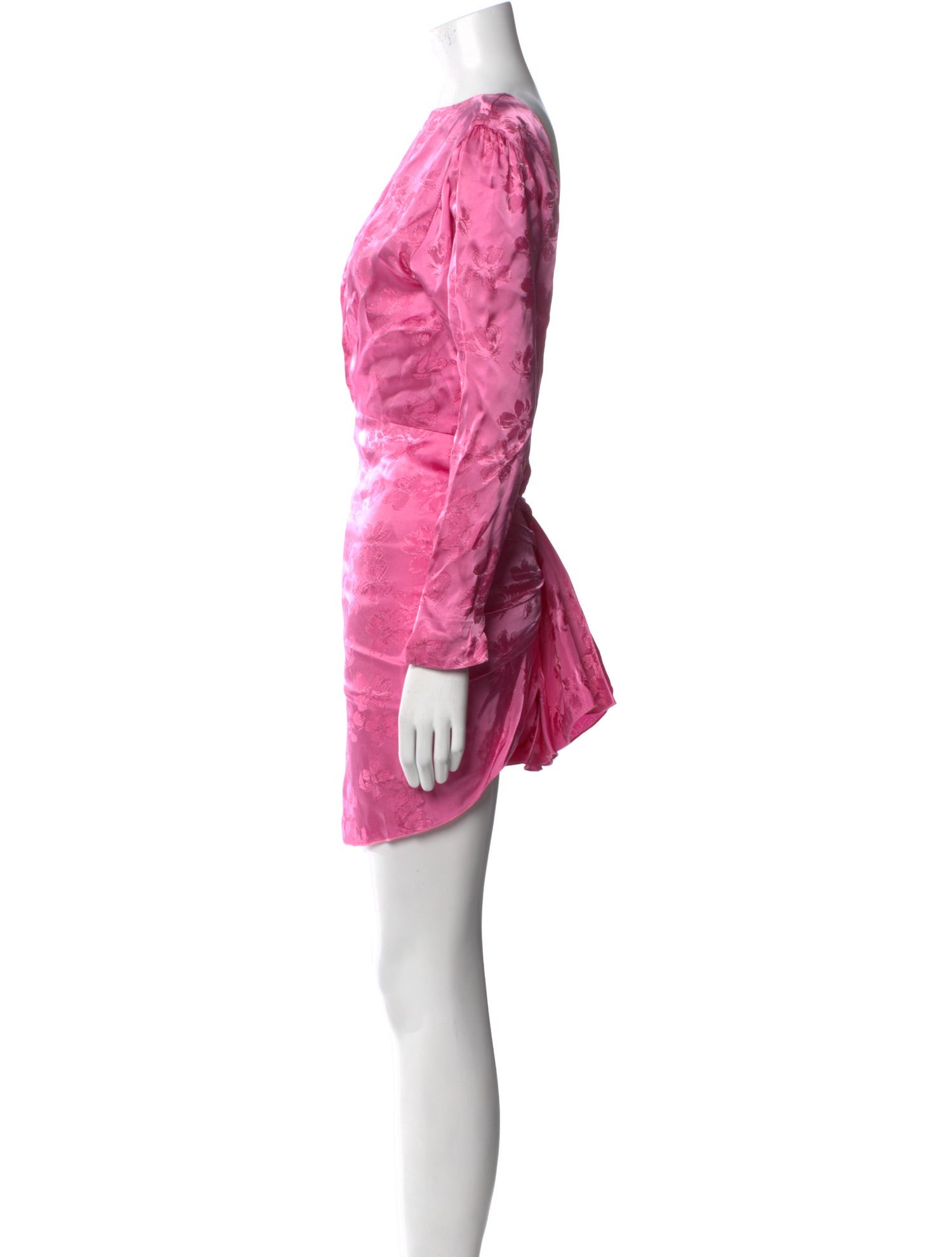 Attico Bateau Neckline Mini Dress