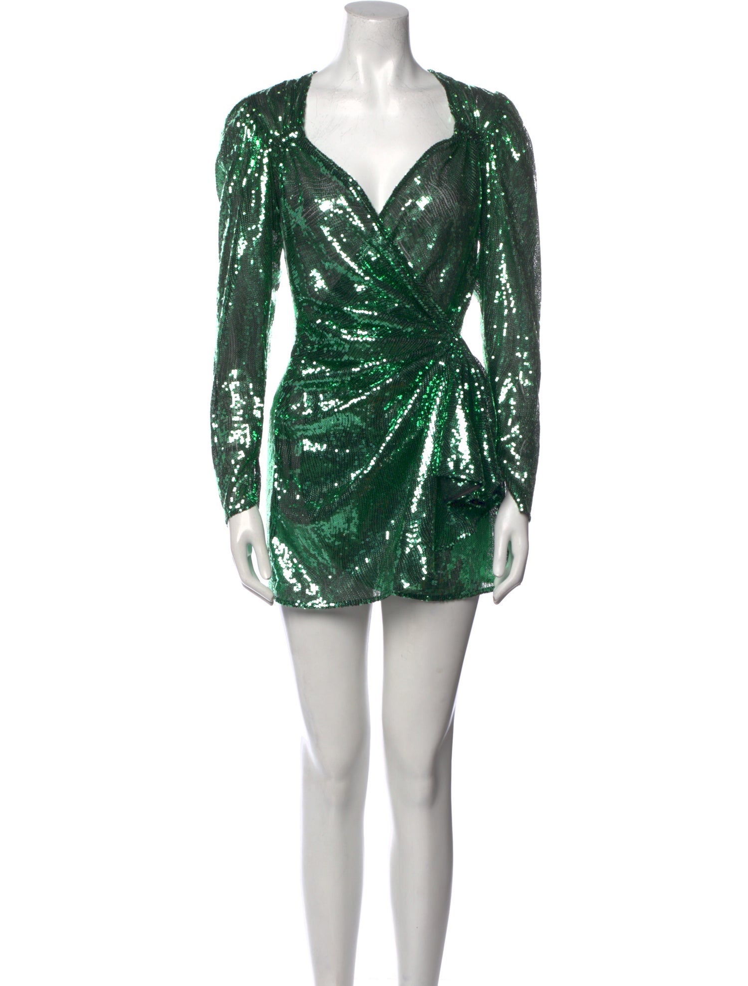 Attico V-Neck Mini Dress