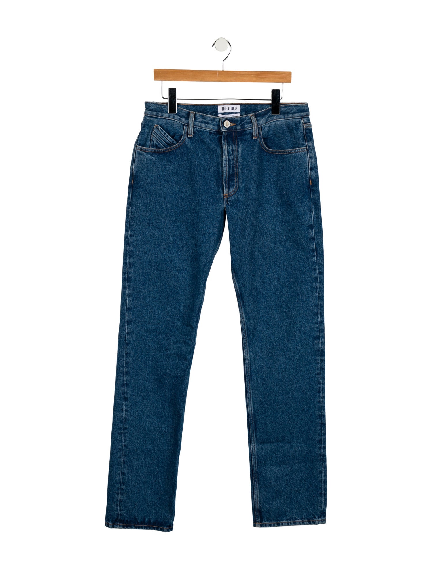 Attico Mid-Rise Wide Leg Jeans