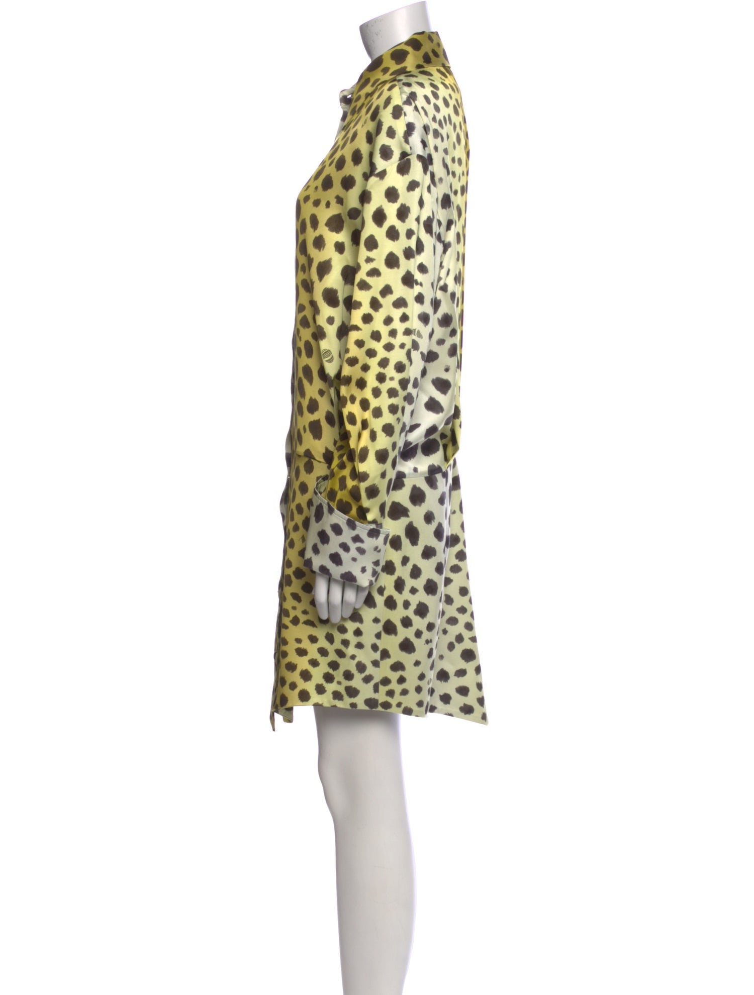 Attico Animal Print Knee-Length Dress