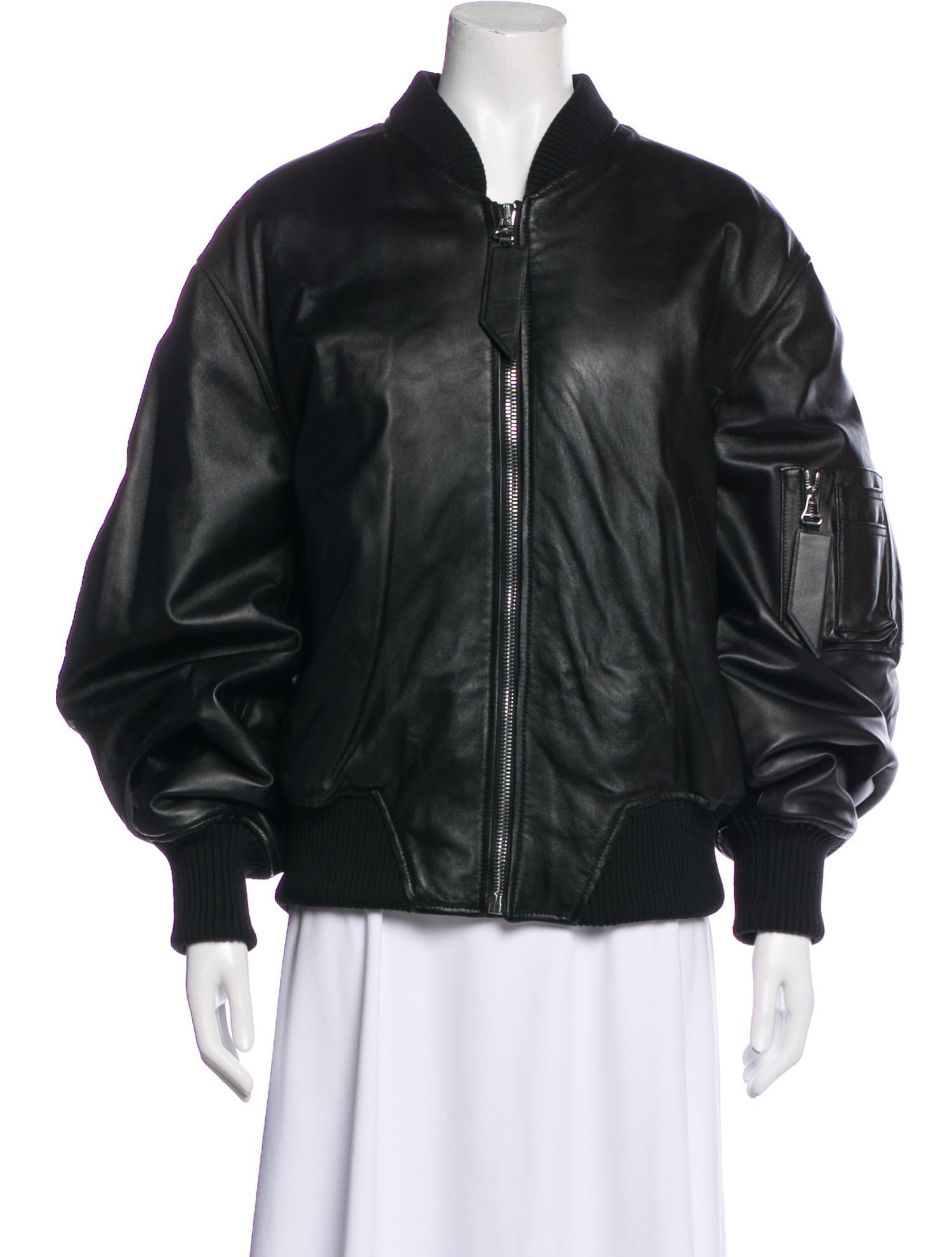 Attico Lamb Leather Bomber Jacket w/ Tags