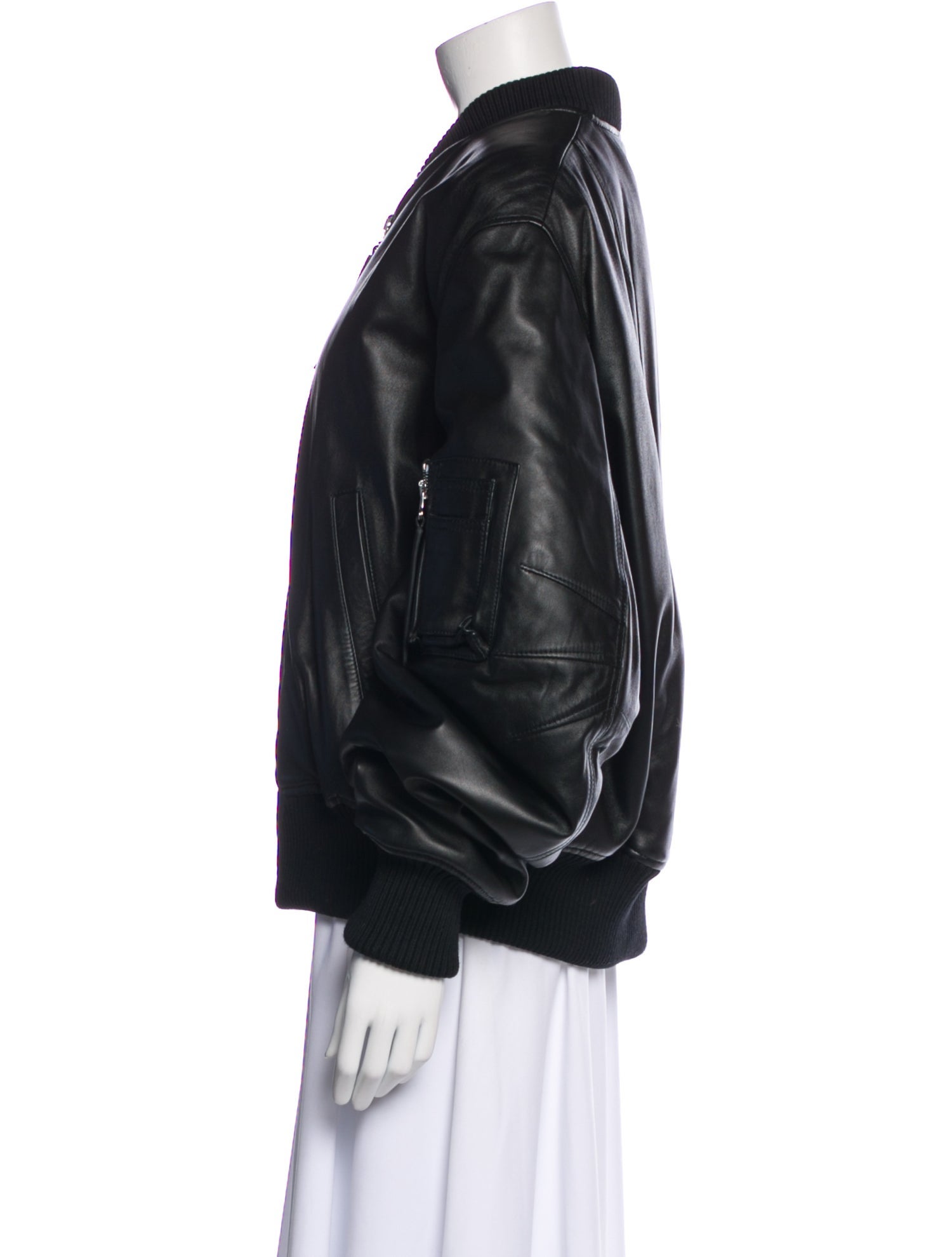 Attico Lamb Leather Bomber Jacket w/ Tags