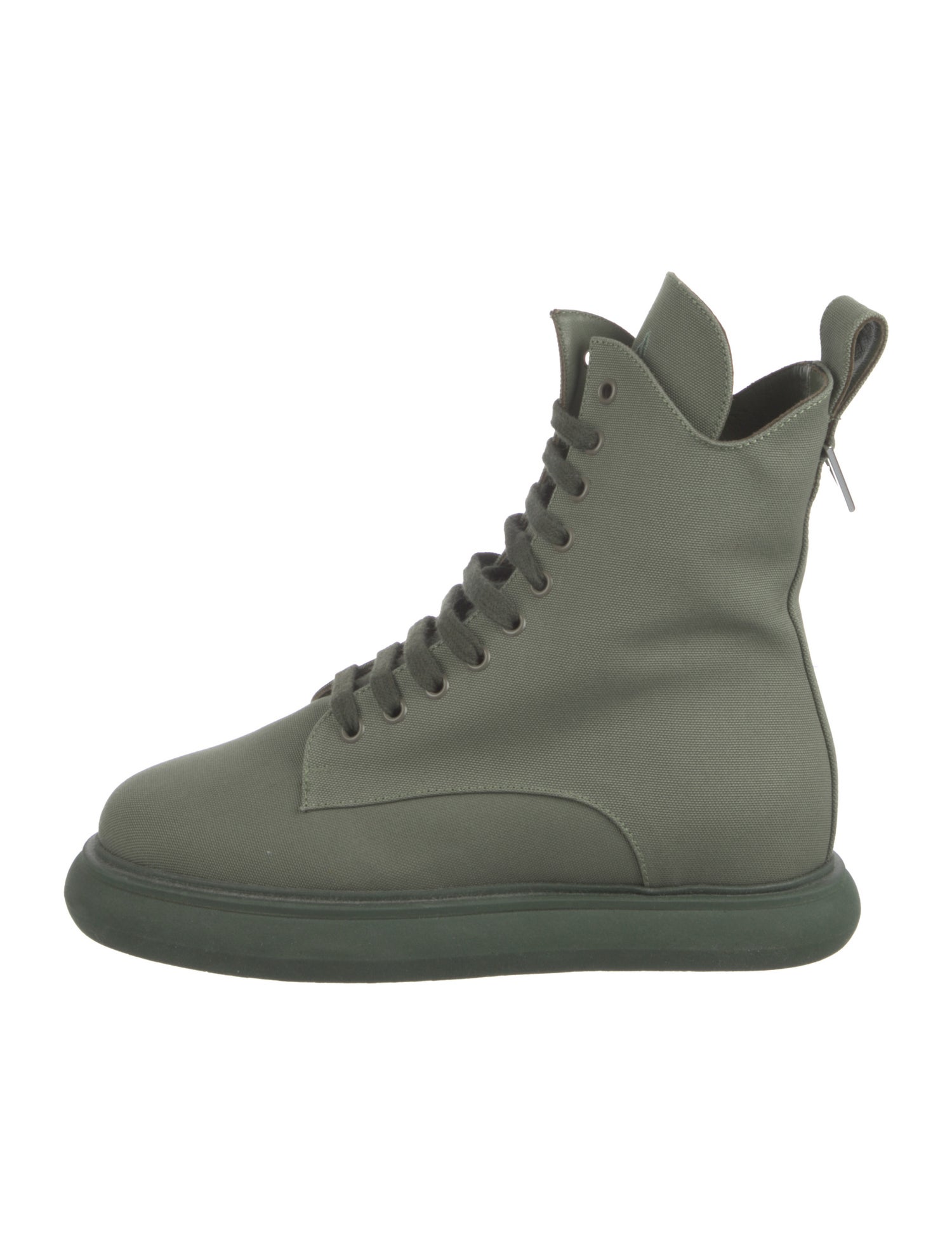 Attico Canvas Combat Boots