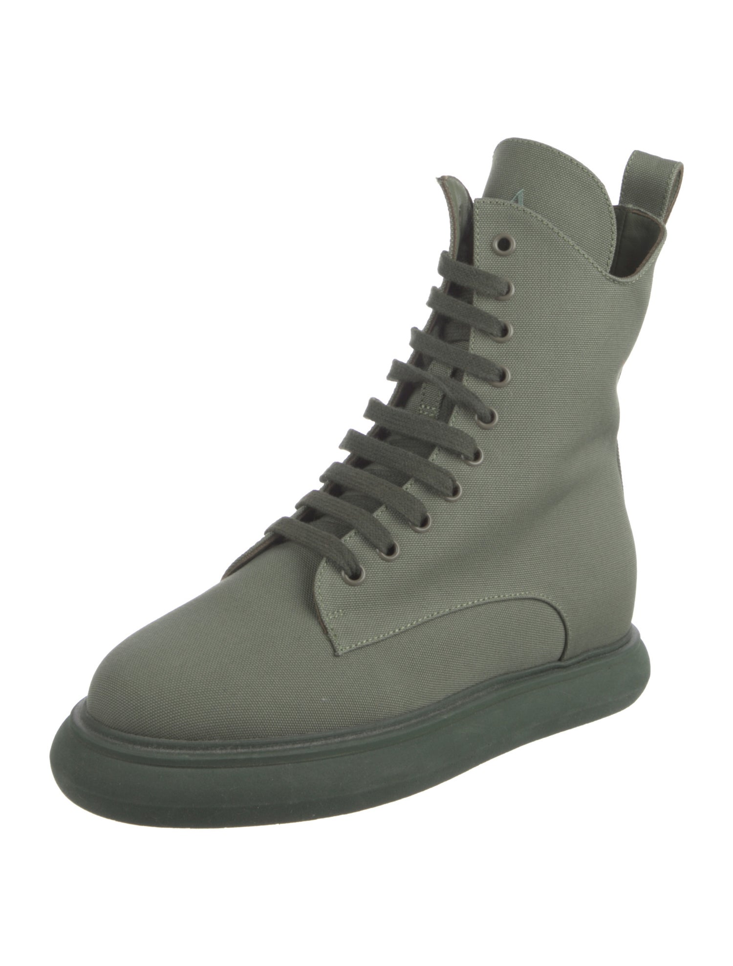 Attico Canvas Combat Boots