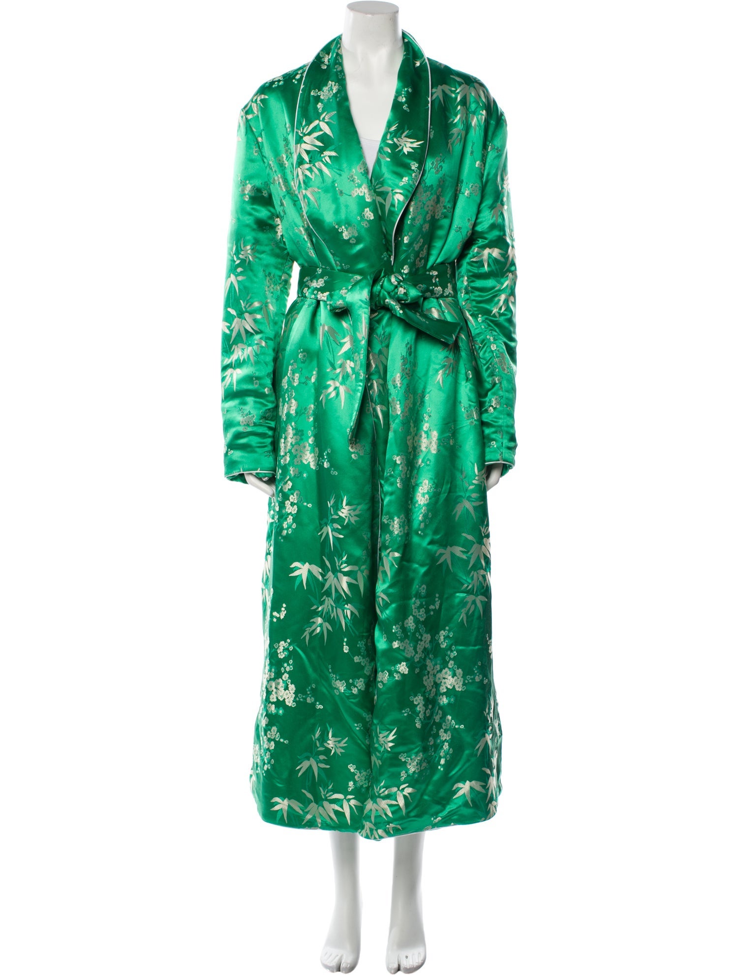 Attico Floral Print Trench Coat
