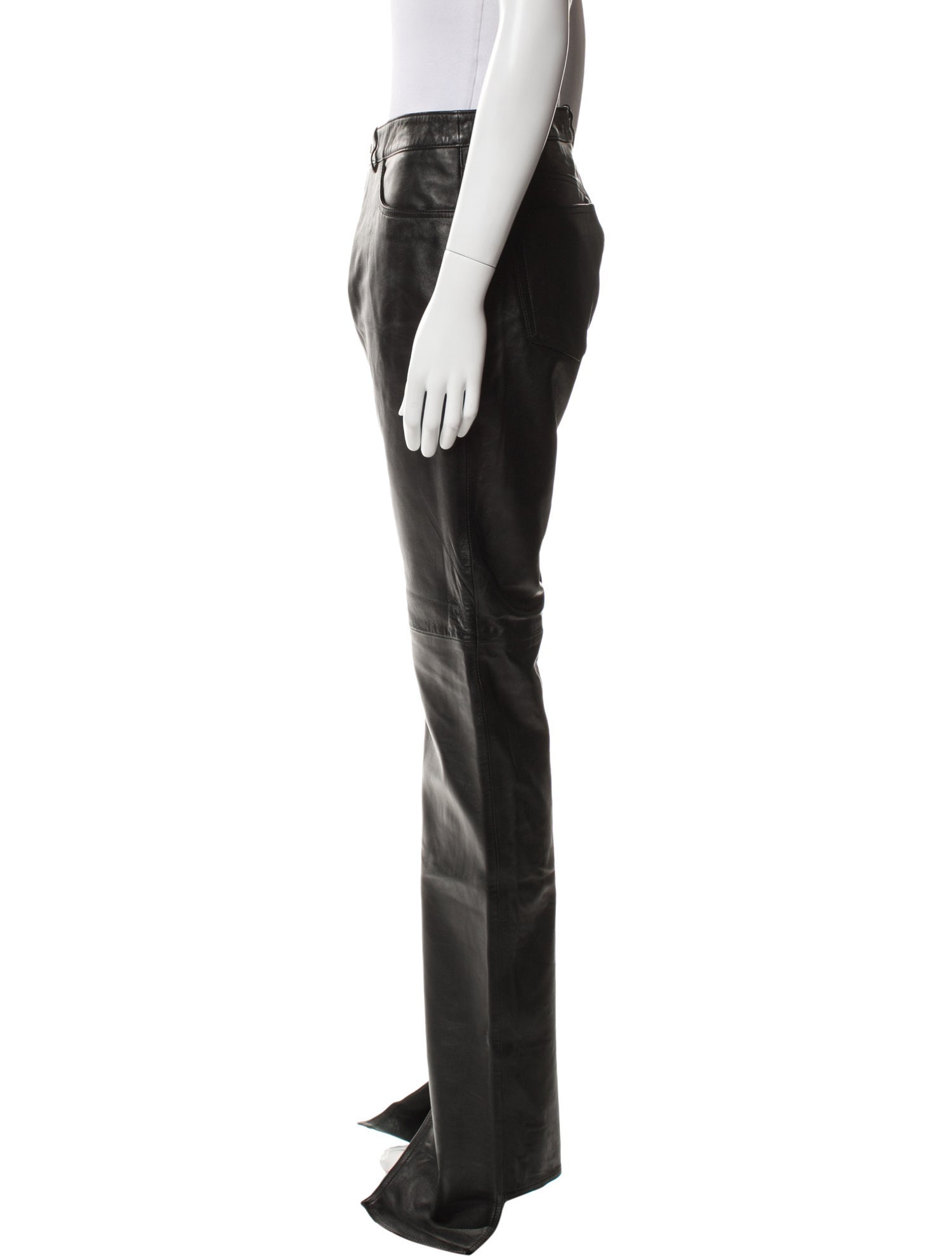 Attico Lamb Leather Straight Leg Pants w/ Tags