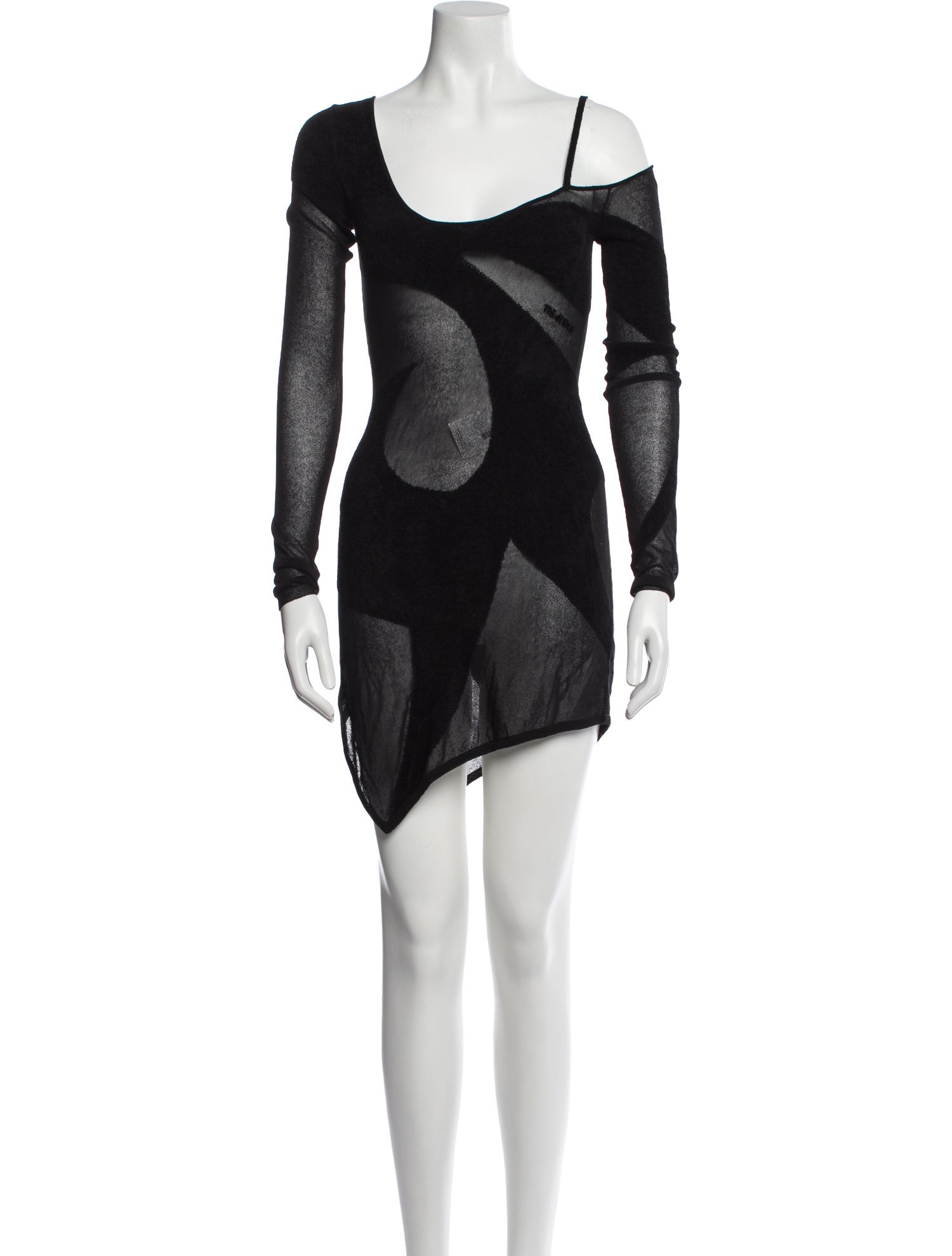 Attico Scoop Neck Mini Dress