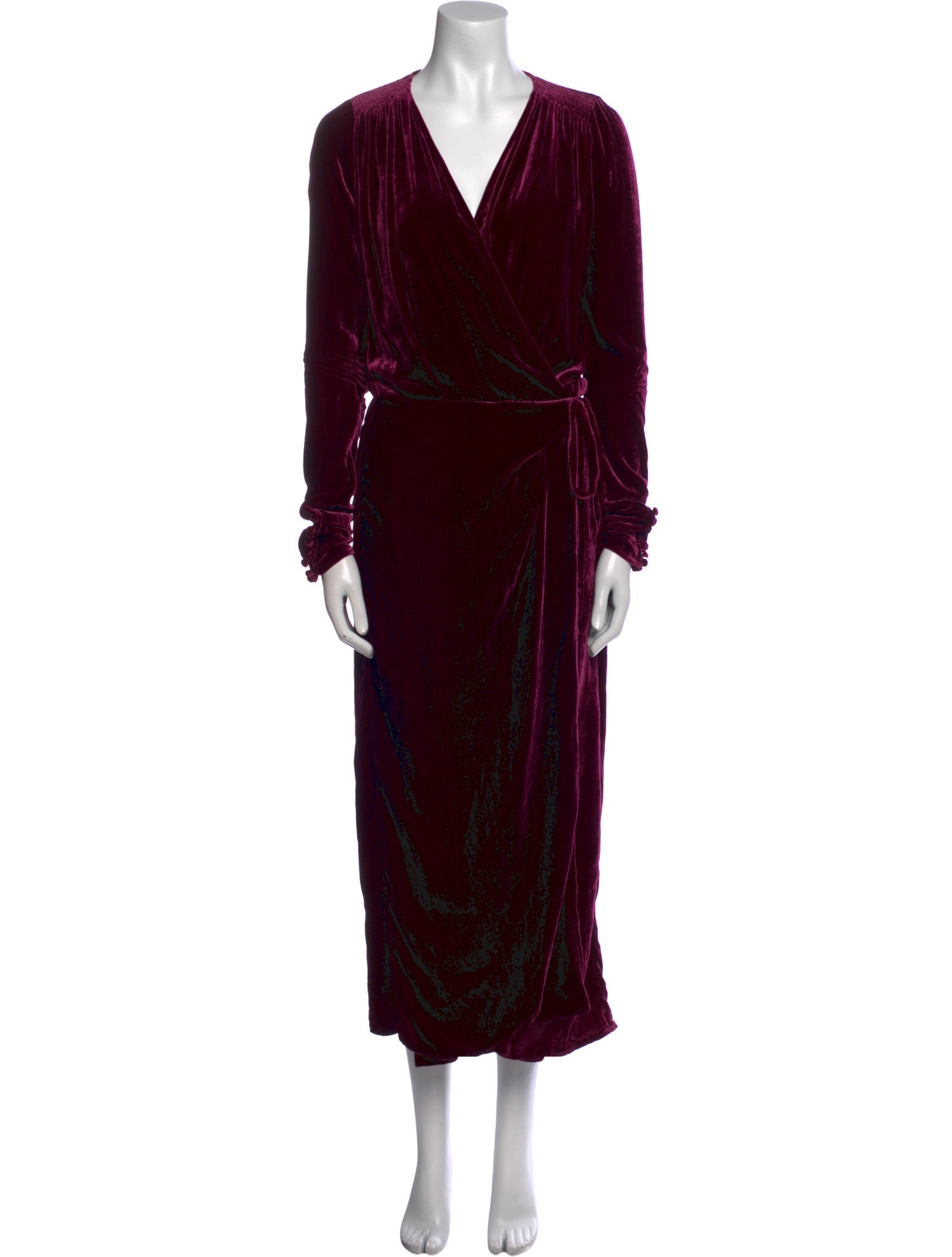 Attico V-Neck Long Dress