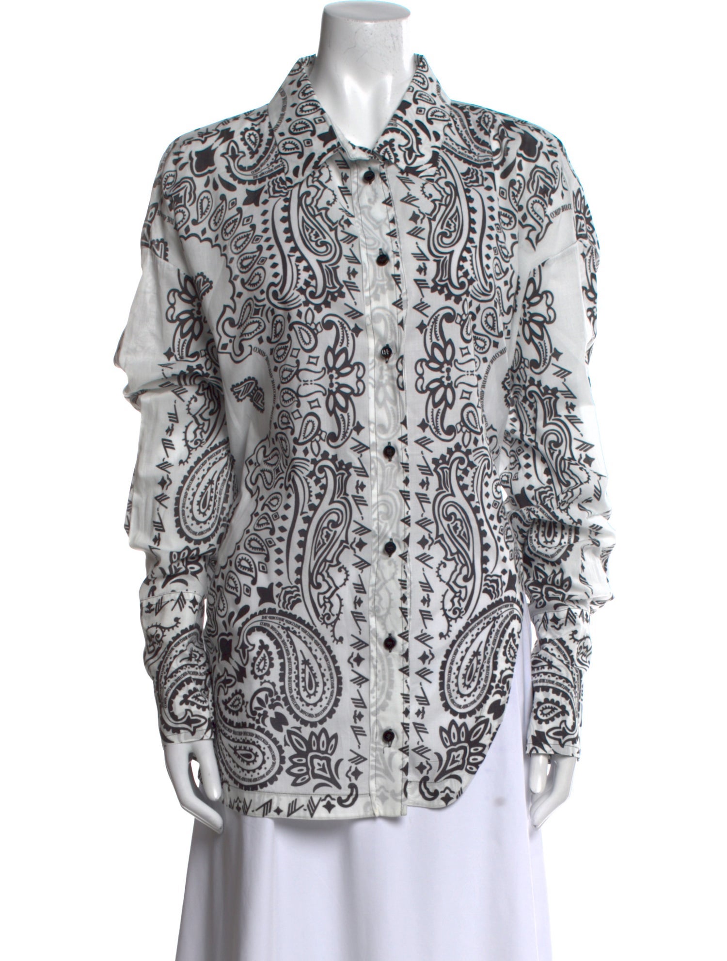Attico Printed Long Sleeve Tunic