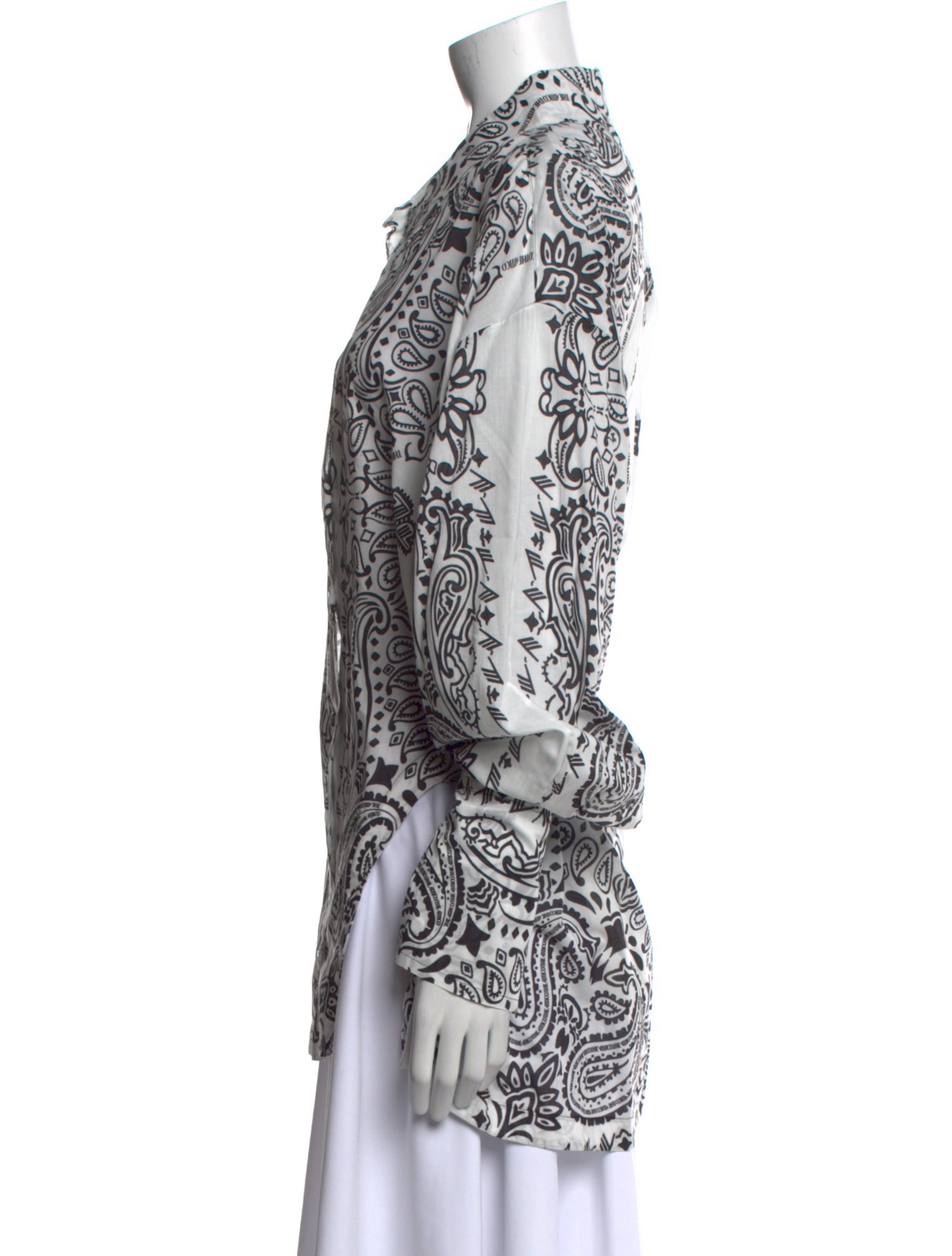 Attico Printed Long Sleeve Tunic