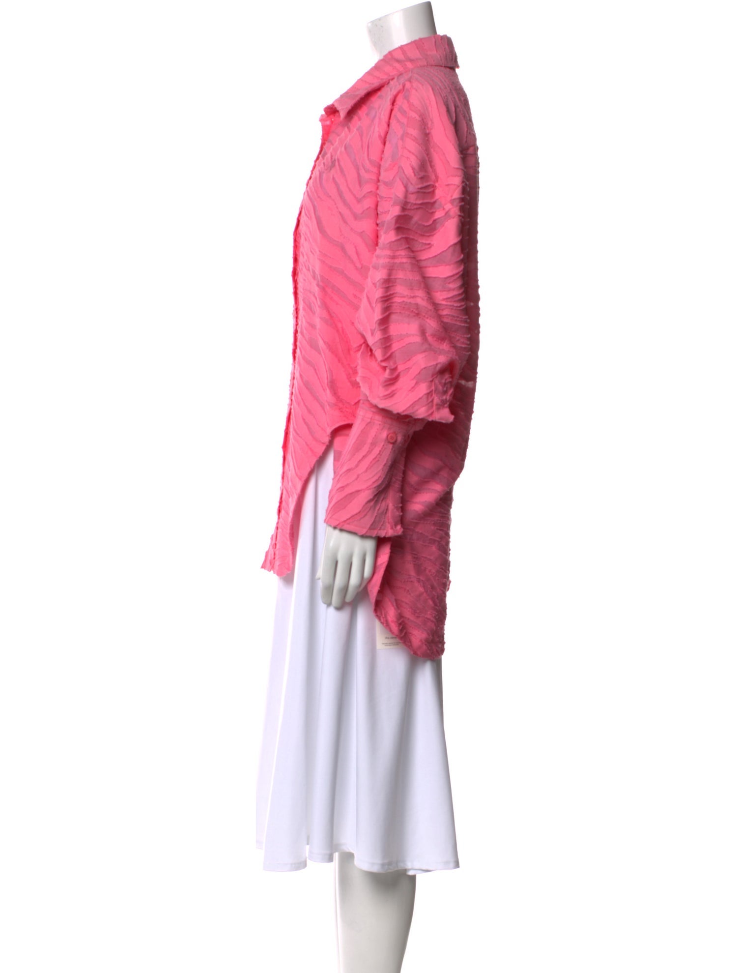 Attico Long Sleeve Button-Up Top