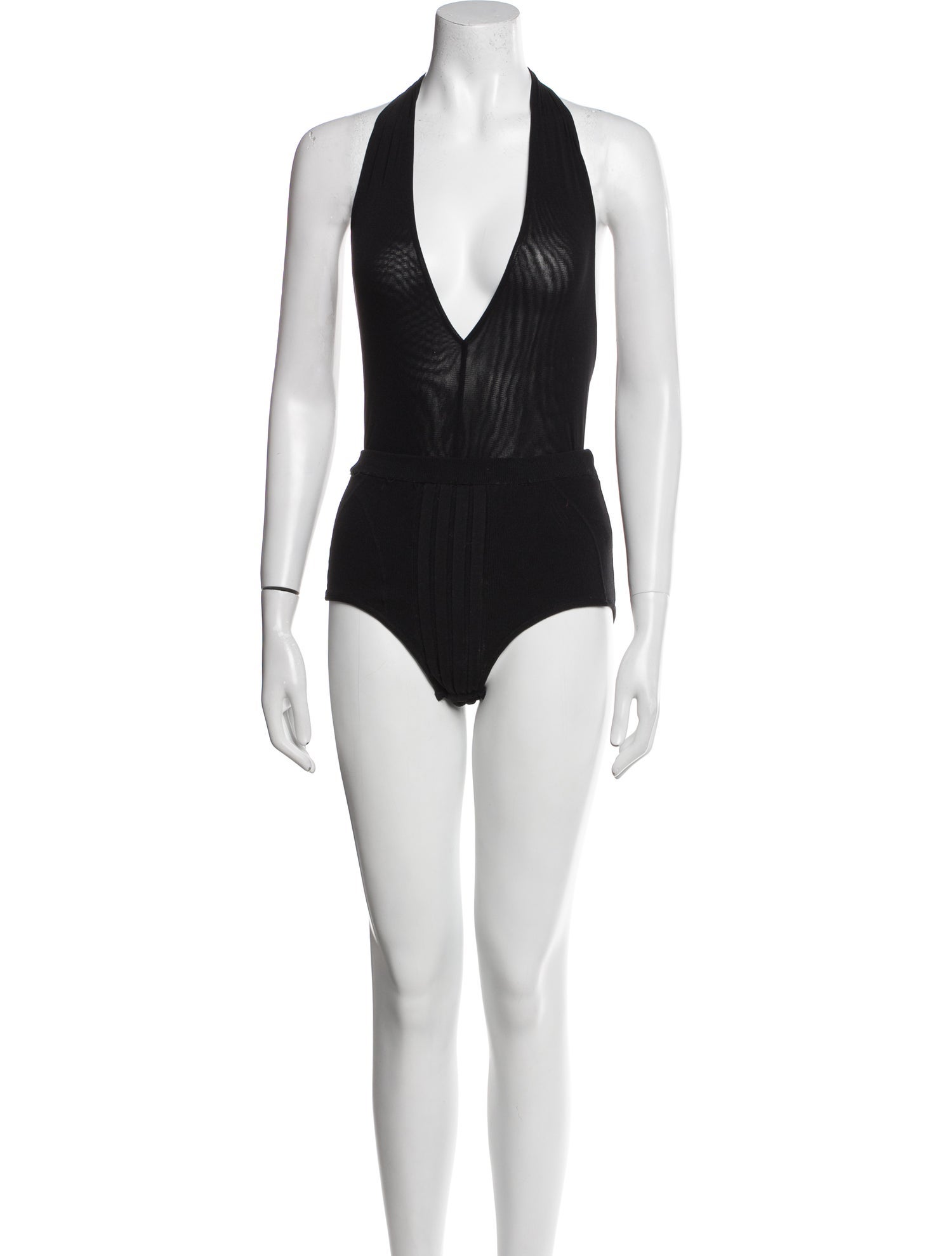 Attico V-Neck Sleeveless Bodysuit