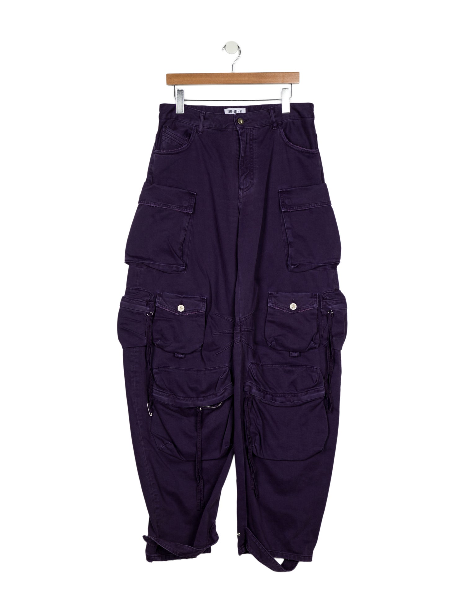 Attico Mid-Rise Wide Leg Jeans