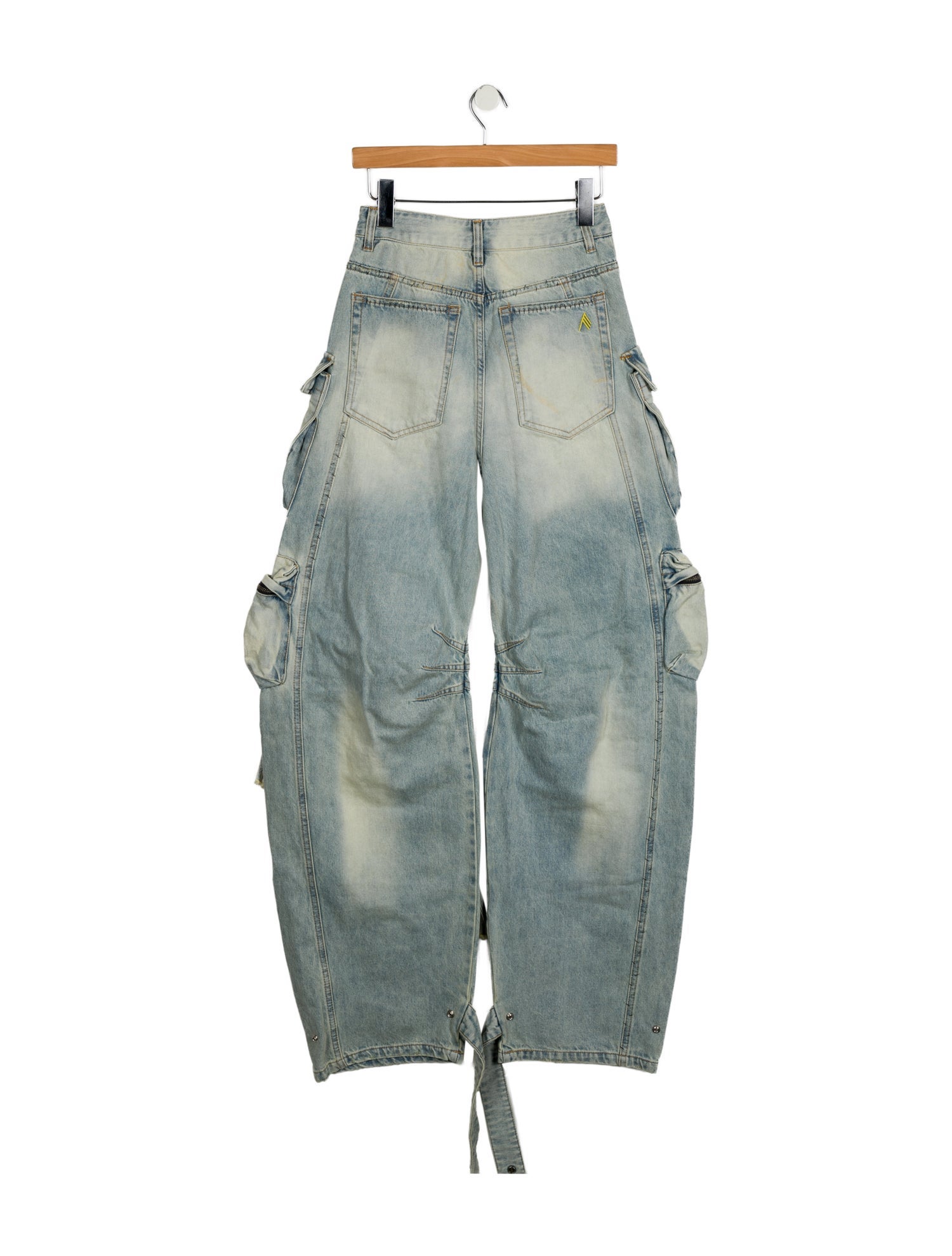 Attico High-Rise Wide Leg Jeans