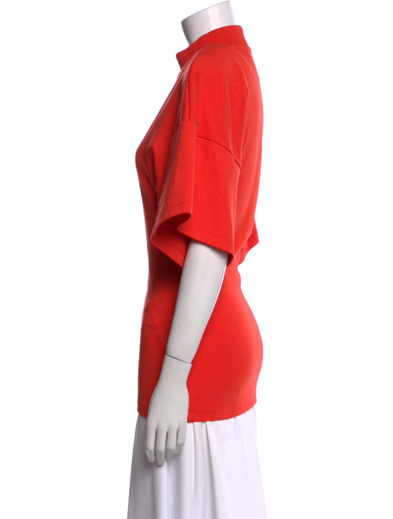 Attico Mock Neck Short Sleeve Sweatshirt