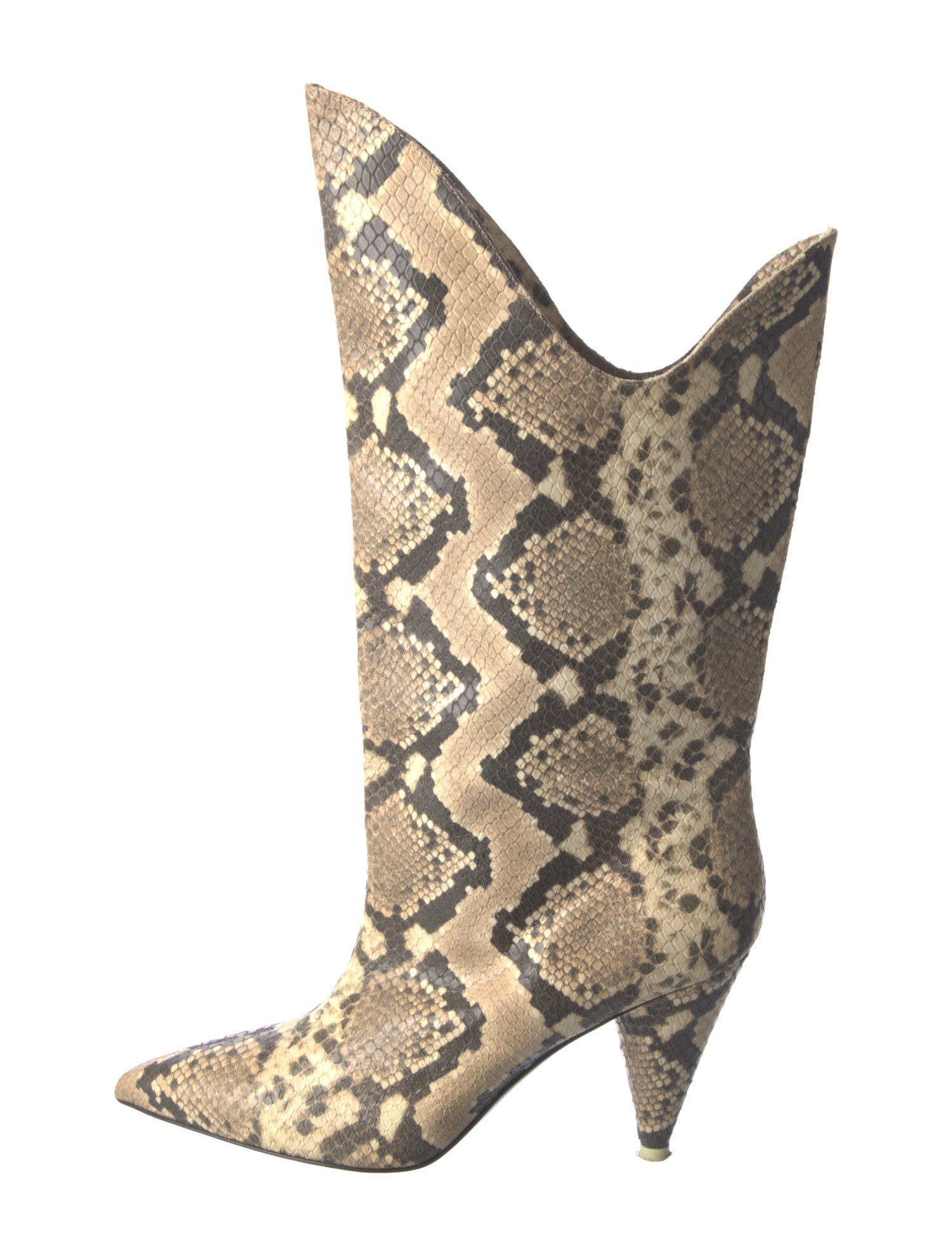 Attico Python Animal Print Boots