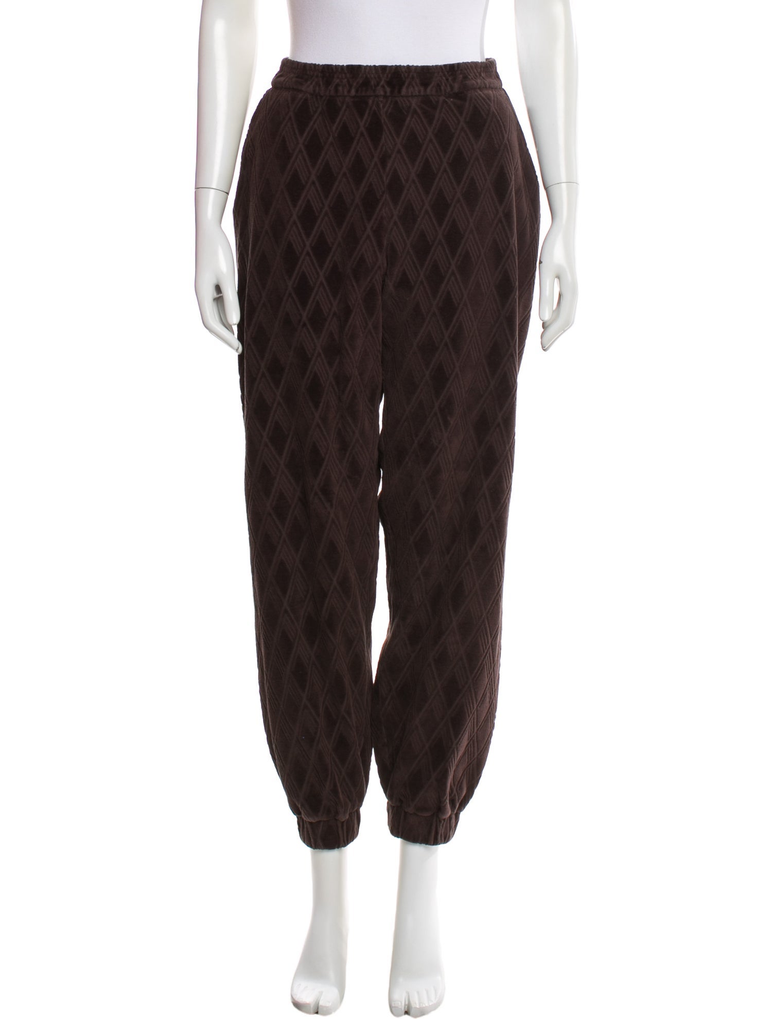 Attico Striped Skinny Leg Pants