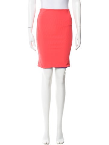 Pre-owned Attico Crystal Embellishments Mini Skirt In Orange