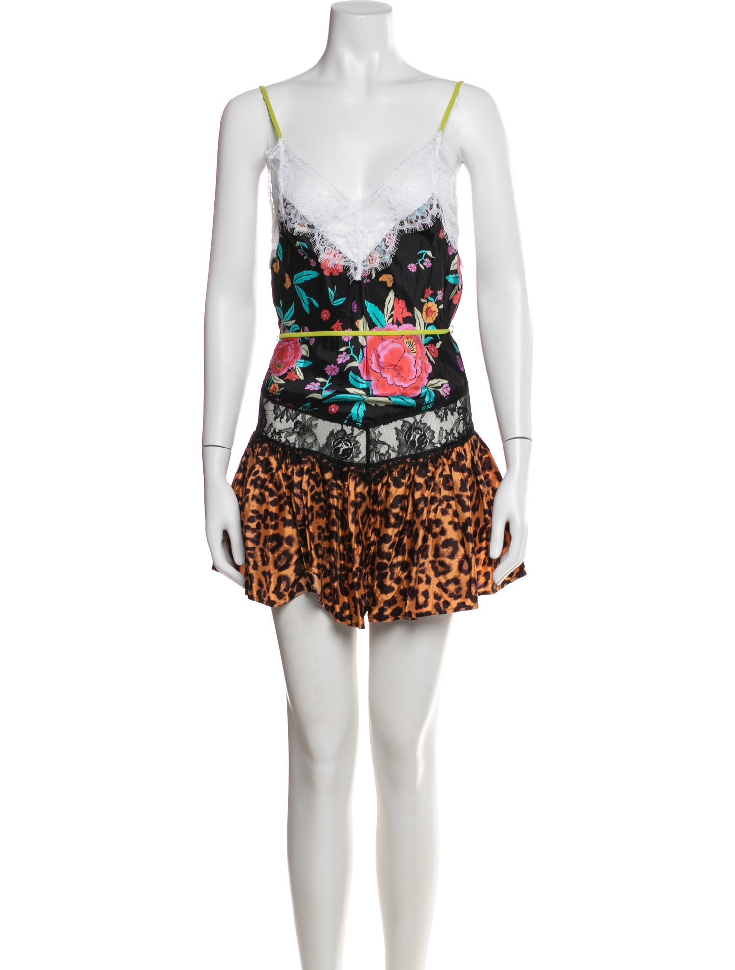 The Attico Floral Print Mini Dress