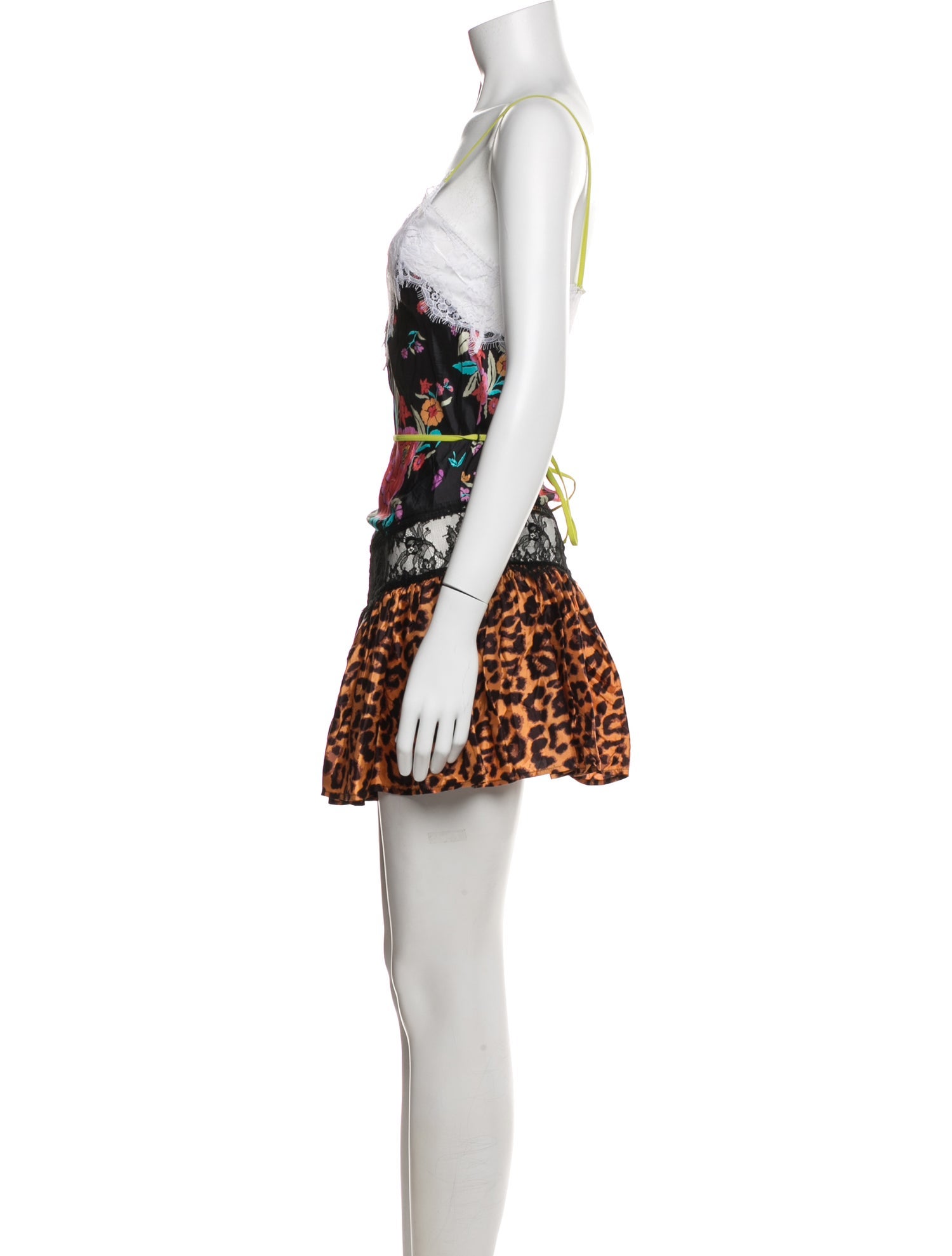 The Attico Floral Print Mini Dress