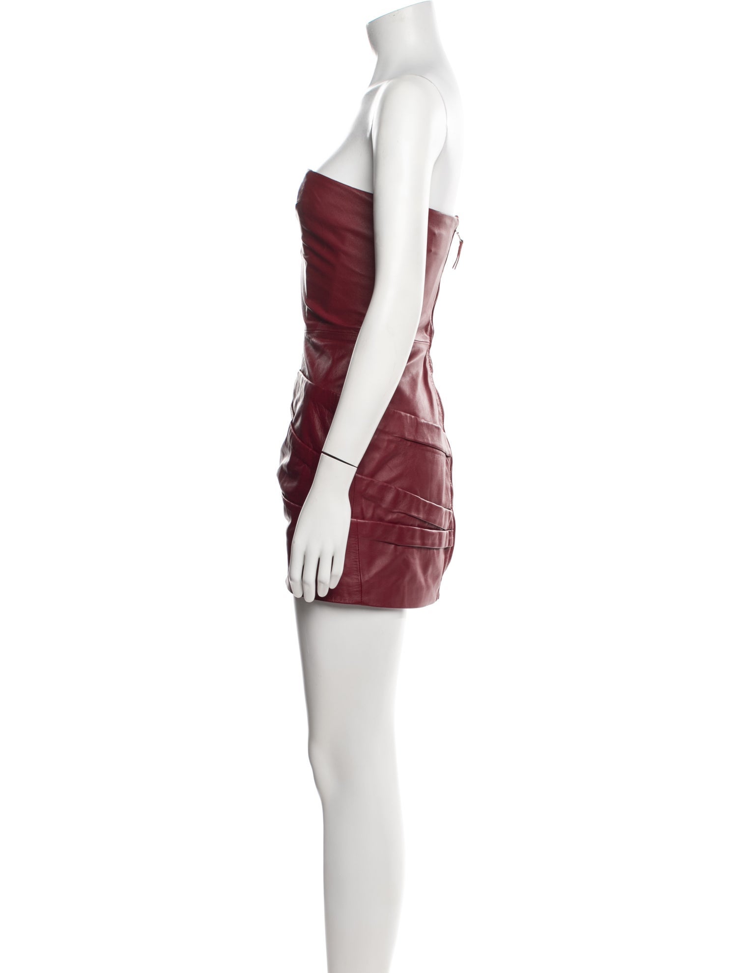 The Attico Lamb Leather Mini Dress