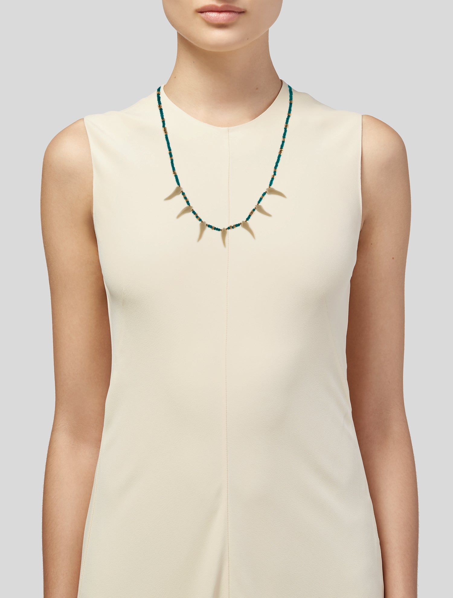 Aurélie Bidermann Blue Stone & Resin Collar Necklace