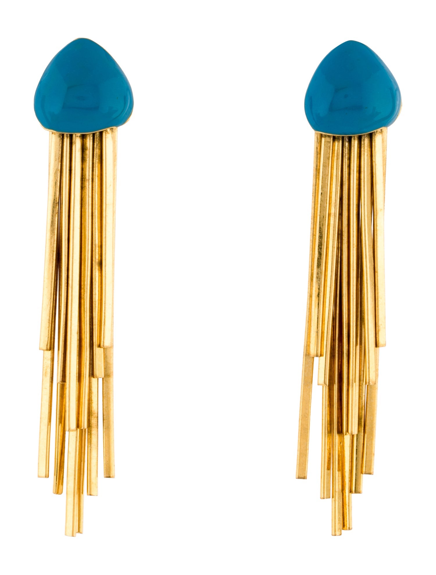 Aurélie Bidermann Enamel Clip On Drop Earrings