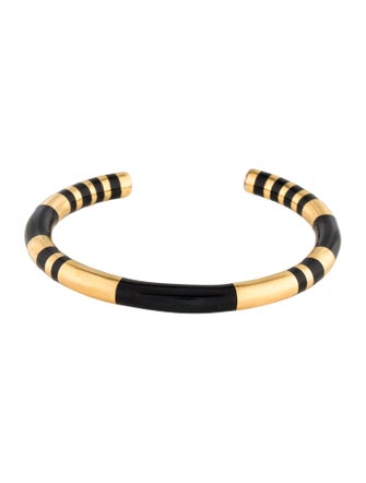 Aurélie Bidermann Enamel Positano Cuff Bracelet