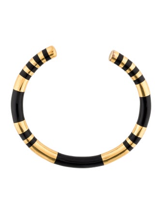 Aurélie Bidermann Enamel Positano Cuff Bracelet