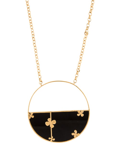 Aurélie Bidermann Clover 'Bianca' Pendant Necklace