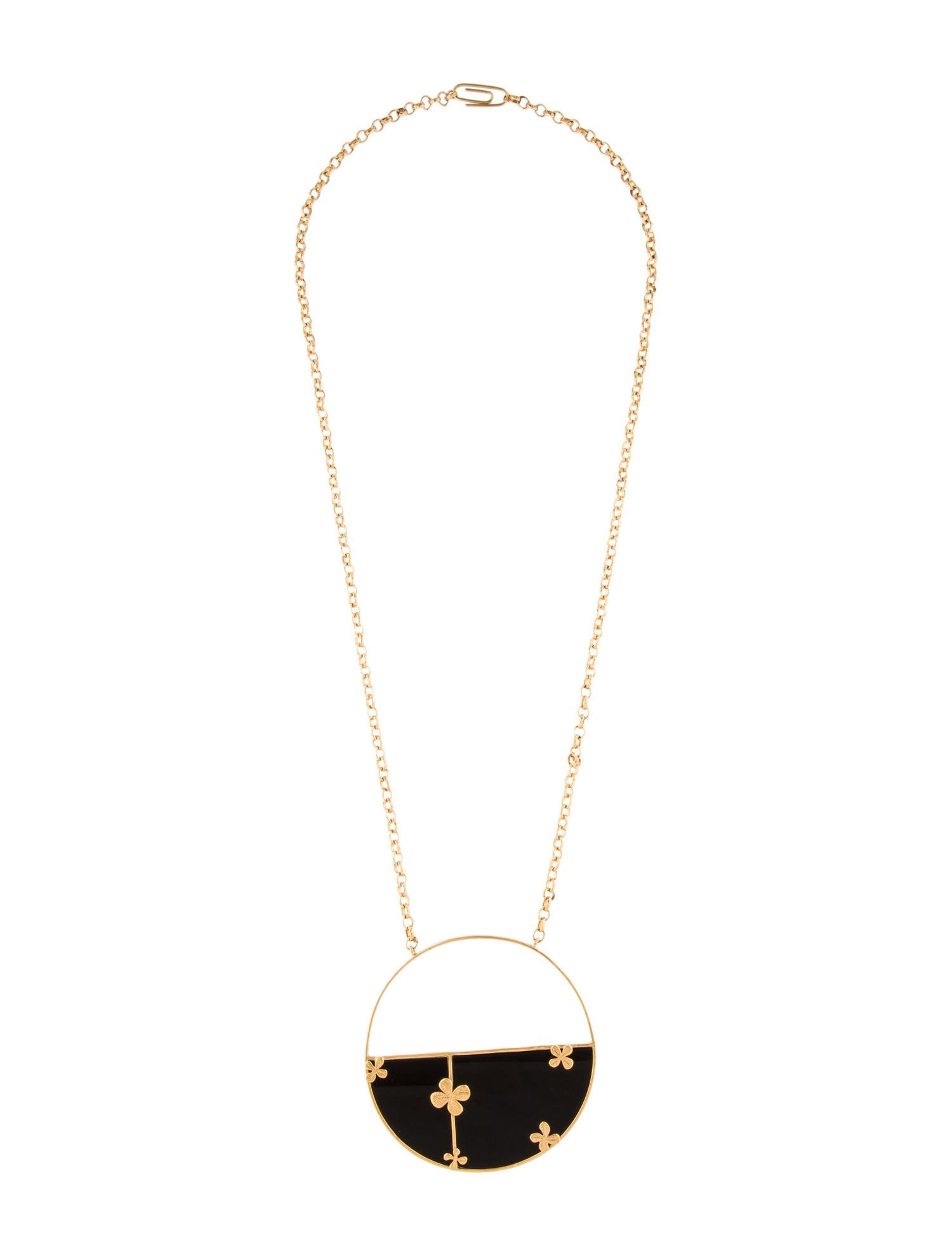Aurélie Bidermann Clover 'Bianca' Pendant Necklace