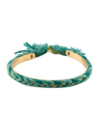 Aurélie Bidermann Thin Copacabana Braided Cuff Bracelet