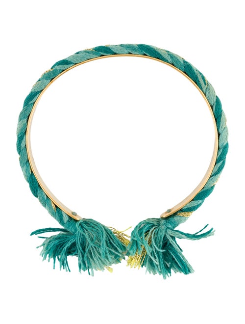 Aurélie Bidermann Thin Copacabana Braided Cuff Bracelet